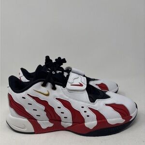 Nike LeBron 21 Prime 96 Fire Red Black White Gold Sneakers